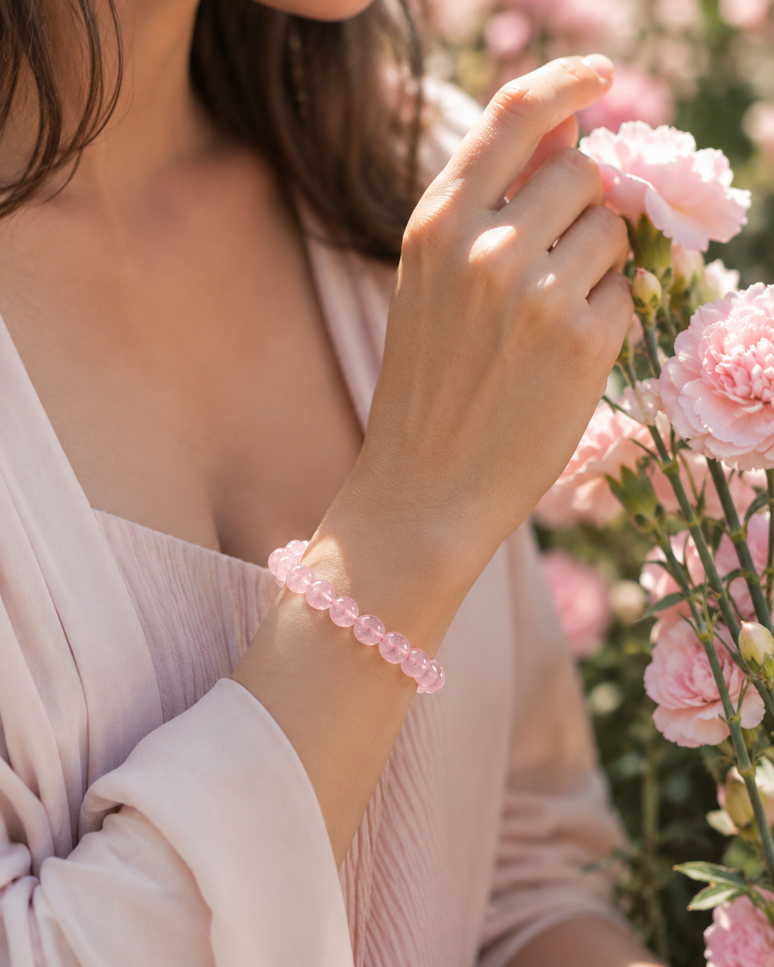 Rose Quartz Crystal Bracelet